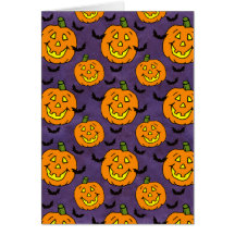 Happy Jackolanterns and Bats Card