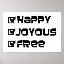 Happy Joyous Free Poster