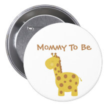 Happy Jungle Baby Shower Mummy To Be Button