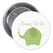 Happy Jungle Baby Shower Mummy To Be Button