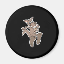 happy kangaroo and joey refrigerator magnets