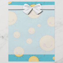 happy kawaii sunny suns pattern flyers