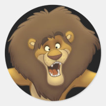 Happy Lion Stickers