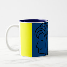 HAPPY LITTLE BLUE GIRL - mug