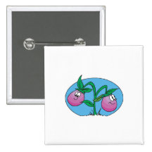happy little eggplants pinback button