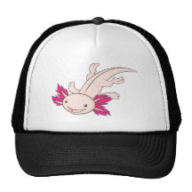 Happy Mexican Axolotl Mesh Hats