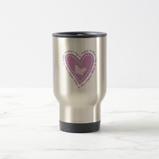 Happy Mothers Day Heart & Butterfly Coffee Mugs