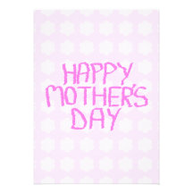 Happy Mothers Day. Pink Flower Pattern Announcement