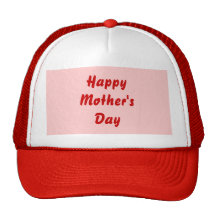 Happy Mothers Day. Red and Pink. Custom Trucker Hat