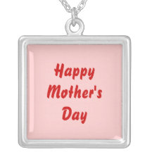 Happy Mothers Day. Red and Pink. Custom Jewelry