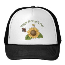 happy Mothers Day Sunflower, Butterfly, Bee Hats