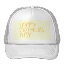 Happy Mothers Day. Yellow. Hat