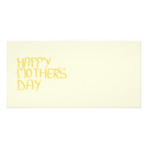 Happy Mothers Day. Yellow. Photo Card