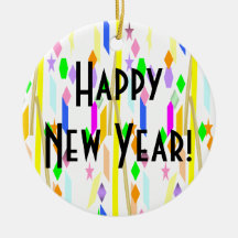 Happy New Year Christmas Ornaments