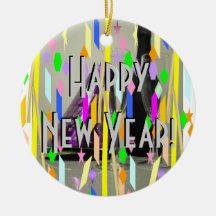 Happy New Year Christmas Ornaments