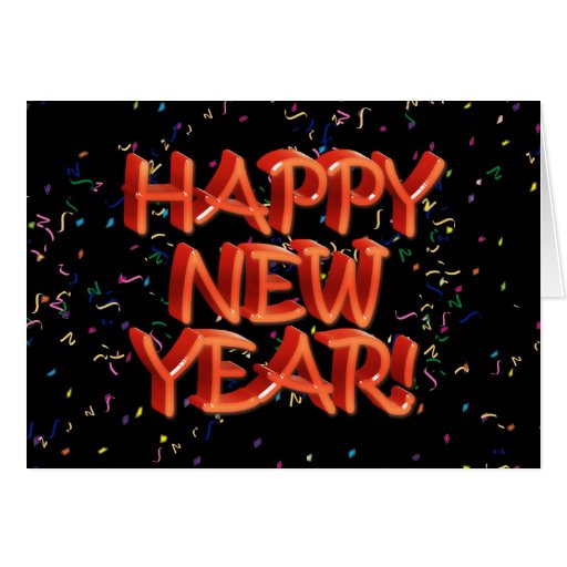 happy new year glassy red text greeting card zazzle happy new year glassy red text greeting card zazzle