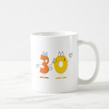 Happy Number 30 Coffee Mugs