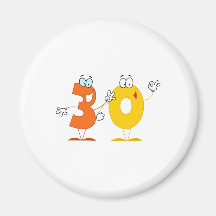 Happy Number 30 Magnets