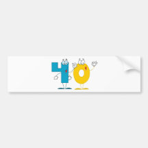 Happy Number 40 Bumper Stickers