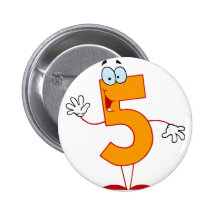 Happy Number 5 Pins
