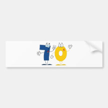 Happy Number 70 Bumper Sticker