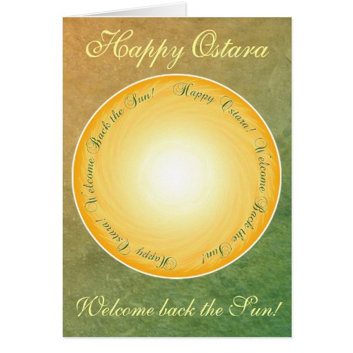 Happy Ostara! Back the Sun! Greeting Card Zazzle