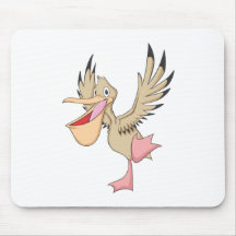 Happy Pelican Bird Mouse Mat