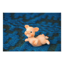 Happy pig photo print
