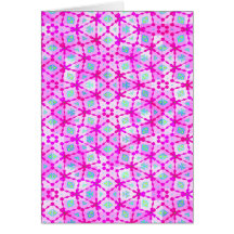 happy pink retro texture greeting card