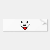 Happy Puppy Face Bumper Stickers