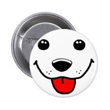 Happy Puppy Face Button