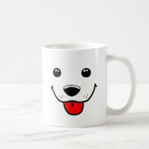 Happy Puppy Face Mugs