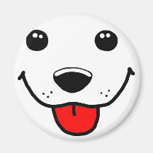 Happy Puppy Face Refrigerator Magnet