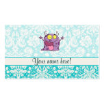 Happy Purple Monster; Cute Business Card Templates