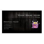 Happy Purple Monster; Rugged Business Card Templates