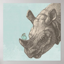 HAPPY RHINO PRINT