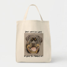 Happy Rottie Canvas Bags