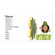 Happy Saint Patricks Day Business Card Template