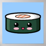 Happy Salmon Sushi Posters