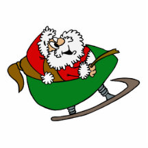 Happy Santa in Sleigh Acrylic Cut Out
