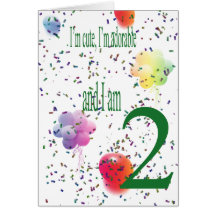 Happy Second Birthday Greeting Cards