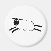 Happy Sheep Fridge Magnet