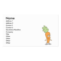 happy silly carrot cartoon business card template