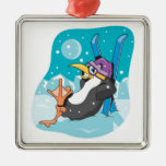 happy skiier penguin ornaments