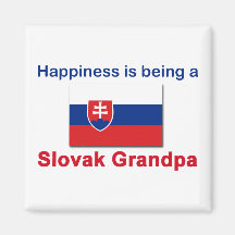 Happy Slovak Grandpa Refrigerator Magnet
