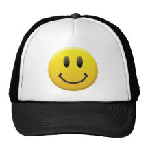 Happy Smiley Face Mesh Hat