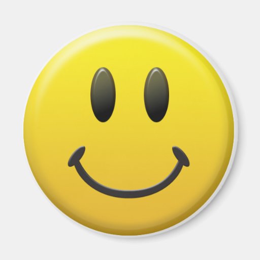 Happy Smiley Face Refrigerator Magnets