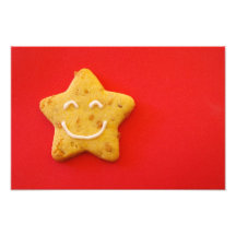 Happy smiling cookie photographic print