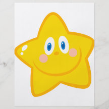 happy smiling star personalised flyer