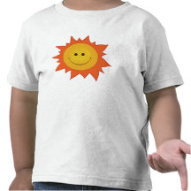 Happy Smiling Sun Kid T Shirt